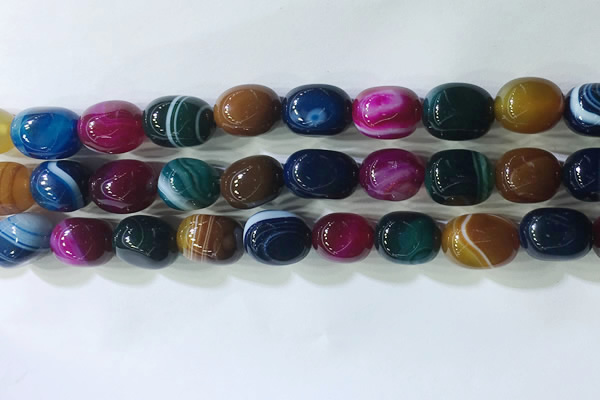 CNG8242 15.5 inches 12*16mm nuggets striped agate beads wholesale