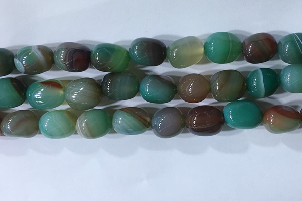 CNG8275 15.5 inches 13*18mm nuggets striped agate beads wholesale