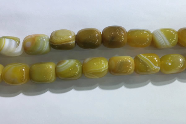 CNG8311 15.5 inches 15*20mm nuggets striped agate beads wholesale