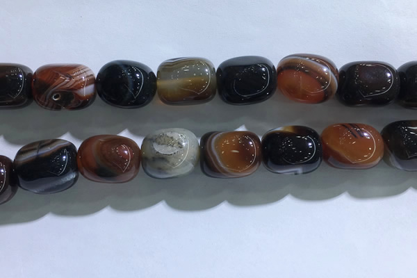 CNG8319 15.5 inches 15*20mm nuggets striped agate beads wholesale