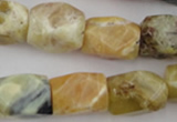 CNG832 15.5 inches 13*18mm faceted nuggets yellow opal beads