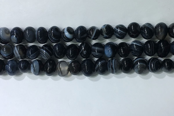 CNG8353 15.5 inches 10*12mm nuggets striped agate beads wholesale