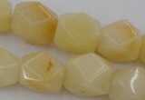 CNG837 15.5 inches 13*18mm faceted nuggets yellow jade beads