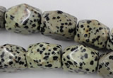 CNG841 15.5 inches 13*18mm faceted nuggets dalmatian jasper beads