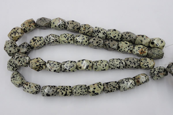 CNG841 15.5 inches 13*18mm faceted nuggets dalmatian jasper beads