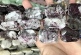 CNG8559 22*30mm - 25*35mm faceted freeform tourmaline beads