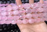 CNG8563 12*16mm - 15*20mm faceted nuggets rose quartz beads