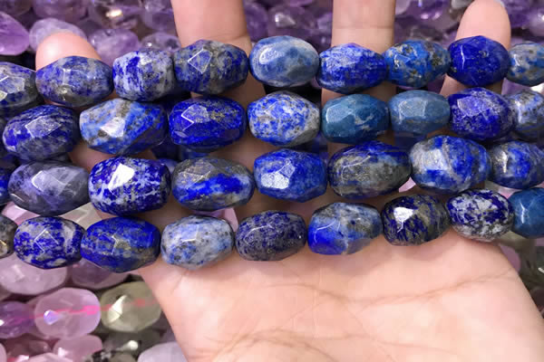 CNG8573 12*16mm - 15*20mm faceted nuggets lapis lazuli beads