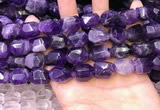 CNG8581 13*18mm - 15*20mm faceted nuggets amethyst beads