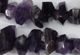 CNG859 15.5 inches 10*14mm – 12*20mm faceted nuggets amethyst beads