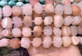 CNG8595 12*16mm - 13*18mm faceted nuggets pink aventurine beads