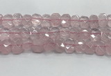 CNG8611 10*13mm - 12*16mm faceted freeform rose quartz beads