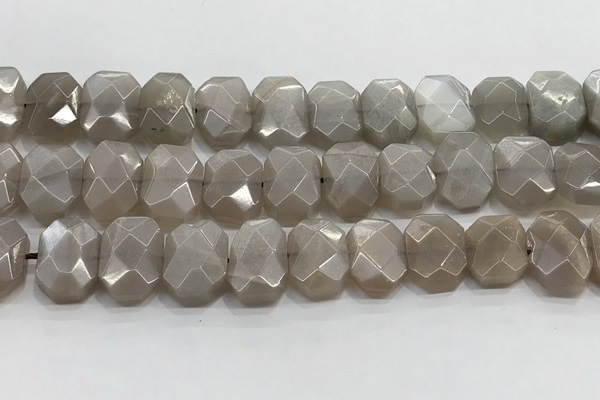 CNG8615 10*13mm - 12*16mm faceted freeform moonstone beads