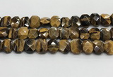 CNG8620 10*13mm - 12*16mm faceted freeform yellow tiger eye beads