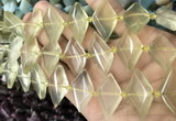 CNG8635 13*20mm - 15*25mm faceted freeform lemon quartz beads