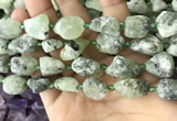 CNG8664 12*16mm - 18*25mm nuggets green rutilated quartz beads