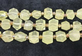 CNG8673 12*20mm - 20*33mm faceted nuggets lemon quartz beads