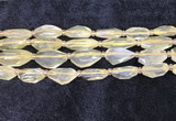 CNG8682 12*23mm - 15*25mm faceted freeform lemon quartz beads