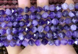 CNG8701 15.5 inches 8mm faceted nuggets amethyst gemstone beads