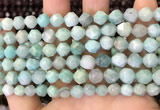 CNG8711 15.5 inches 8mm faceted nuggets amazonite gemstone beads