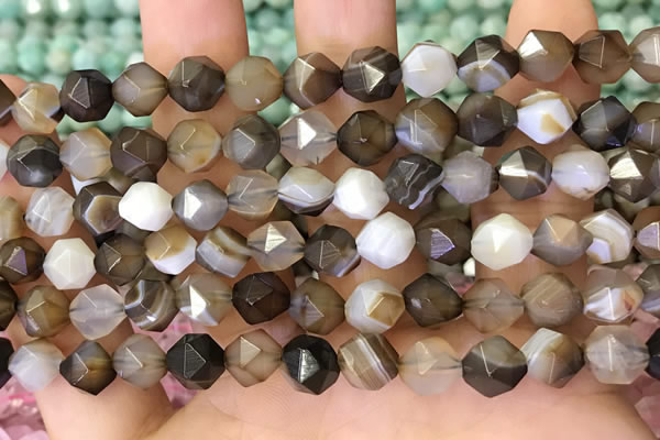 CNG8720 15.5 inches 6mm faceted nuggets agate gemstone beads