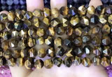 CNG8725 15.5 inches 8mm faceted nuggets yellow tiger eye beads