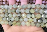 CNG8729 15.5 inches 8mm faceted nuggets prehnite gemstone beads