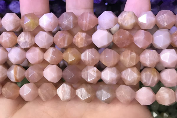 CNG8744 15.5 inches 12mm faceted nuggets moonstone gemstone beads