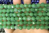 CNG8766 15.5 inches 8mm faceted nuggets green aventurine beads