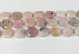 CNG8813 15.5 inches 16mm - 20mm faceted freeform pink opal beads