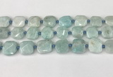 CNG8816 15.5 inches 16mm - 20mm faceted freeform amazonite beads