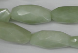 CNG885 15.5 inches 14*32mm faceted rice New jade nugget beads