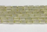 CNG8851 15.5 inches 8*12mm - 10*16mm nuggets matte lemon quartz beads