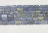 CNG8857 8*12mm - 10*16mm nuggets matte blue chalcedony beads