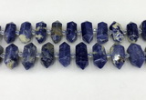 CNG8903 10*25mm - 14*30mm faceted nuggets sodalite beads