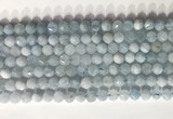 CNG9084 15.5 inches 6mm faceted nuggets aquamarine gemstone beads