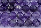 CNG9108 15 inches 4mm faceted nuggets amethyst beads