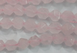 CNG919 15 inches 8mm faceted nuggets rose quartz beads