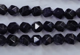 CNG926 15 inches 8mm faceted nuggets amethyst gemstone beads