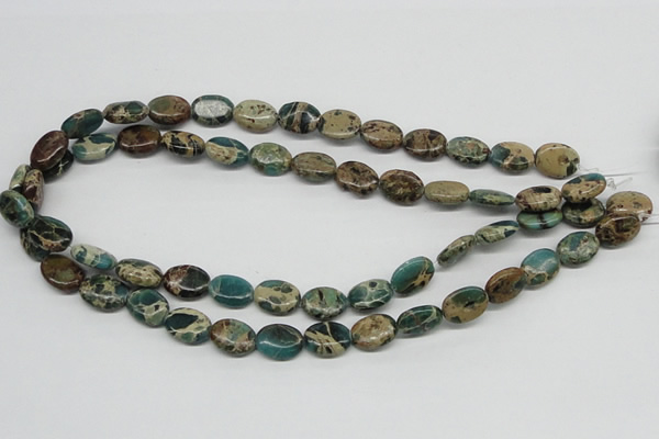 CNI11 16 inches 10*14mm oval natural imperial jasper beads wholesale