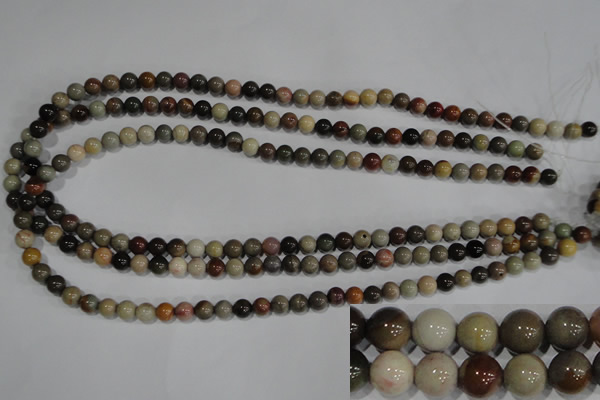 CNI201 15.5 inches 6mm round imperial jasper beads wholesale