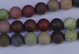 CNI361 15.5 inches 6mm round matte imperial jasper beads wholesale