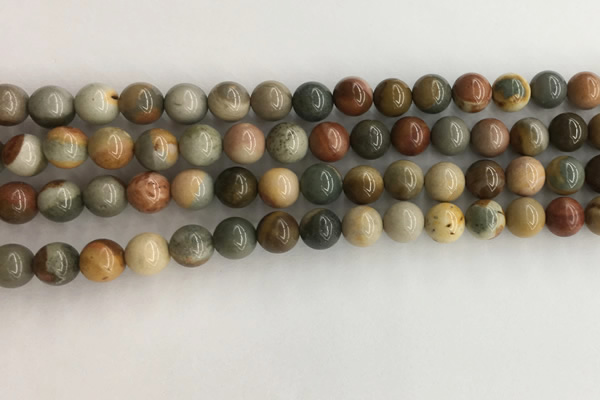 CNI370 15.5 inches 6mm round American picture jasper beads