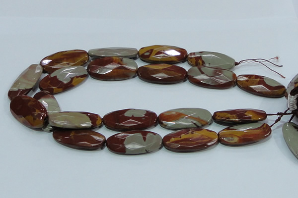 CNJ04 15.5 inches 20*40mm faceted oval natural noreena jasper beads