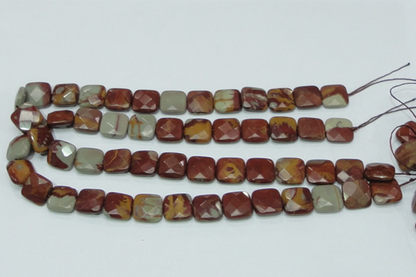 CNJ15 15.5 inches 15*15mm faceted square natural noreena jasper beads