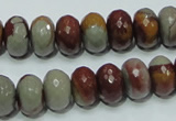 CNJ22 15.5 inches 8*12mm faceted rondelle natural noreena jasper beads