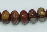 CNJ24 15.5 inches 10*16mm faceted rondelle natural noreena jasper beads