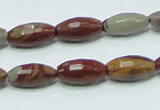 CNJ27 15.5 inches 8*16mm faceted rice natural noreena jasper beads