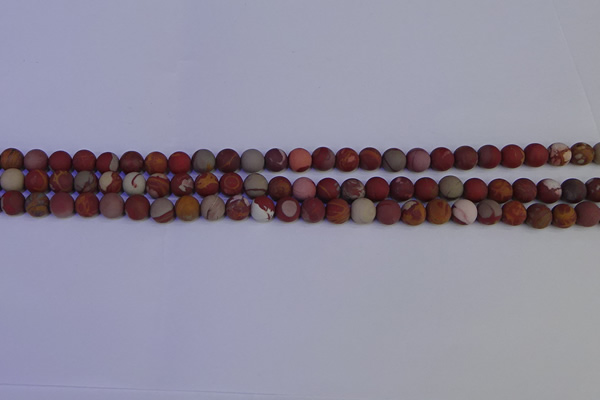 CNJ300 15.5 inches 4mm round matte noreena jasper beads wholesale