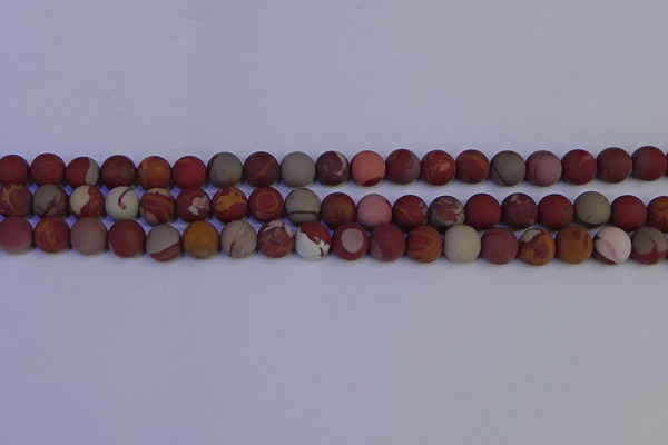 CNJ302 15.5 inches 8mm round matte noreena jasper beads wholesale